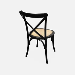 Set of 4 vintage wooden bistro chairs