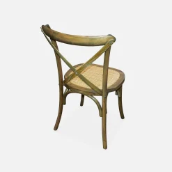 Set of 4 vintage wooden bistro chairs