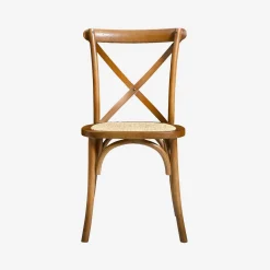 Set of 4 vintage wooden bistro chairs