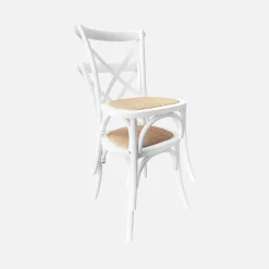 Set of 2 Vintage Wooden Bistro Chairs