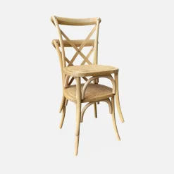 Set of 2 Vintage Wooden Bistro Chairs