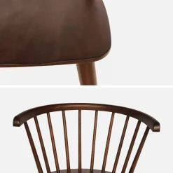 Set of 4 wooden and plywood chairs