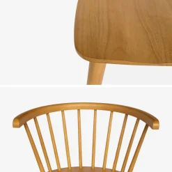 Set of 4 wooden and plywood chairs