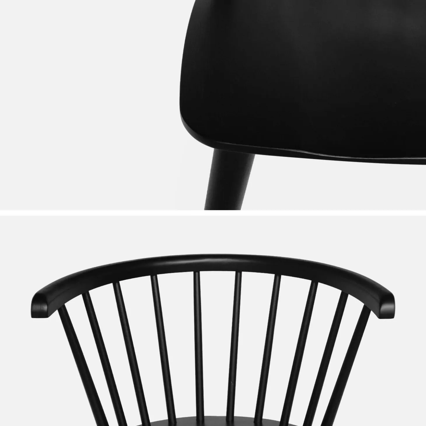 Set of 4 wooden and plywood chairs