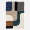 Shaggy rug with geometric pattern, cream