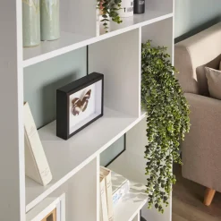 5-shelf bookcase with 10 compartments