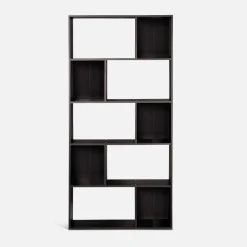 5-shelf bookcase with 10 compartments