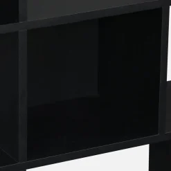 3-shelf bookshelf with 12 compartments