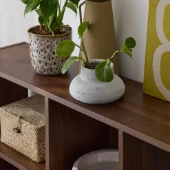 3-shelf bookshelf with 12 compartments