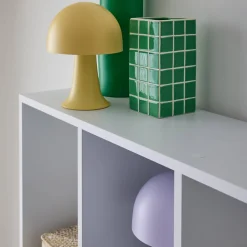 3-shelf bookshelf with 12 compartments