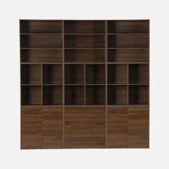 Shelf, bookshelf, wood decor storage module 4 compartments