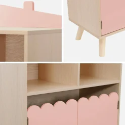2-shelf 2-door children's bookcase