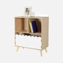 2-shelf 2-door children's bookcase