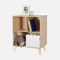 2-shelf 2-door children's bookcase