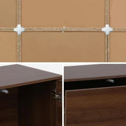 Shelf kit, modular bookcase wood decor 9 elements
