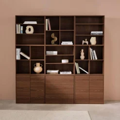 Shelf kit, modular bookcase wood decor 9 elements