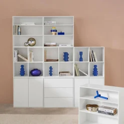 Shelf kit, modular bookcase wood decor 9 elements
