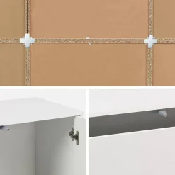 Shelf kit, modular bookcase wood decor 9 elements
