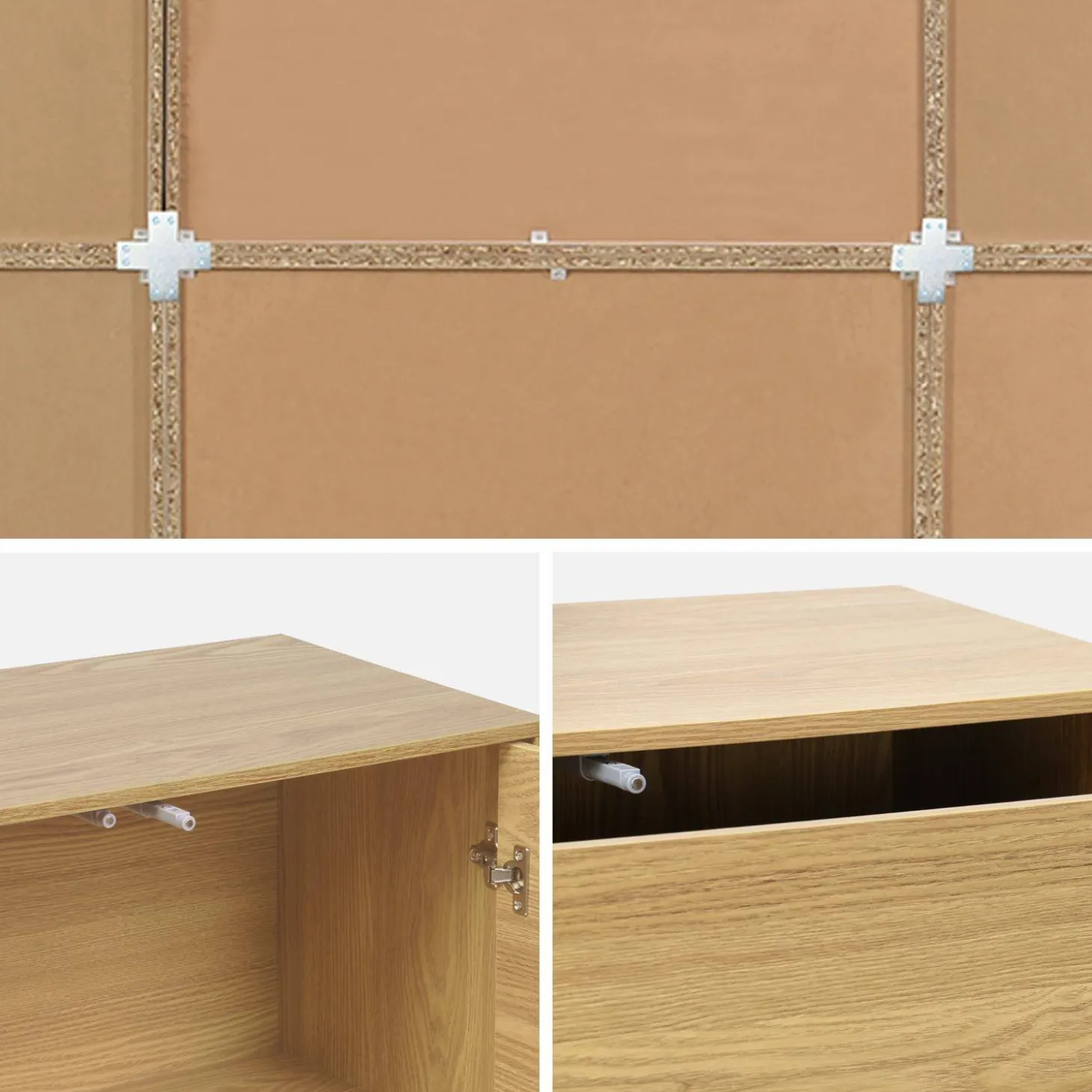 Shelf kit, modular bookcase wood decor 9 elements