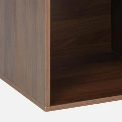 Shelf, library, wood decor storage module 2 shelves