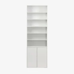 Shelf, library, wood decor storage module 2 shelves