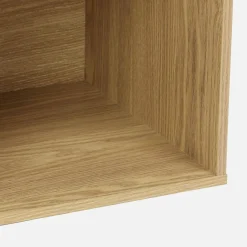 Shelf, library, wood decor storage module 2 shelves