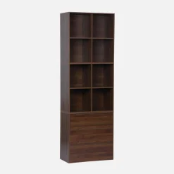 Shelf, modular bookcase wood decor 3 elements - 3 drawers 8 niches
