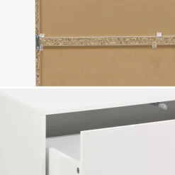 Shelf, modular bookcase wood decor 3 elements - 3 drawers 8 niches