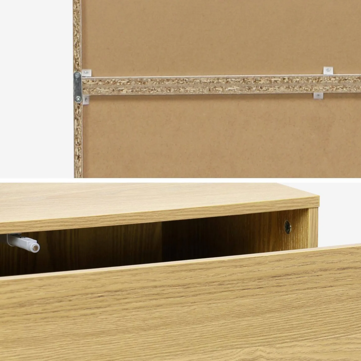 Shelf, modular bookcase wood decor 3 elements - 3 drawers 8 niches