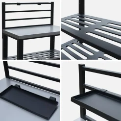 2-shelf steel outdoor kitchen