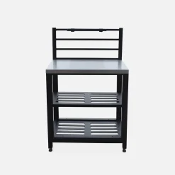 2-shelf steel outdoor kitchen