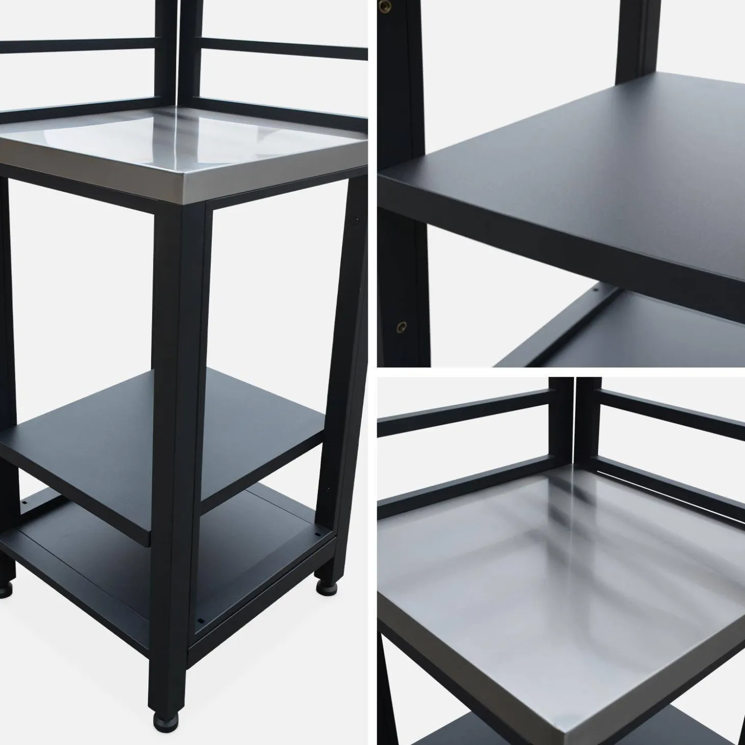 2-shelf steel outdoor kitchen