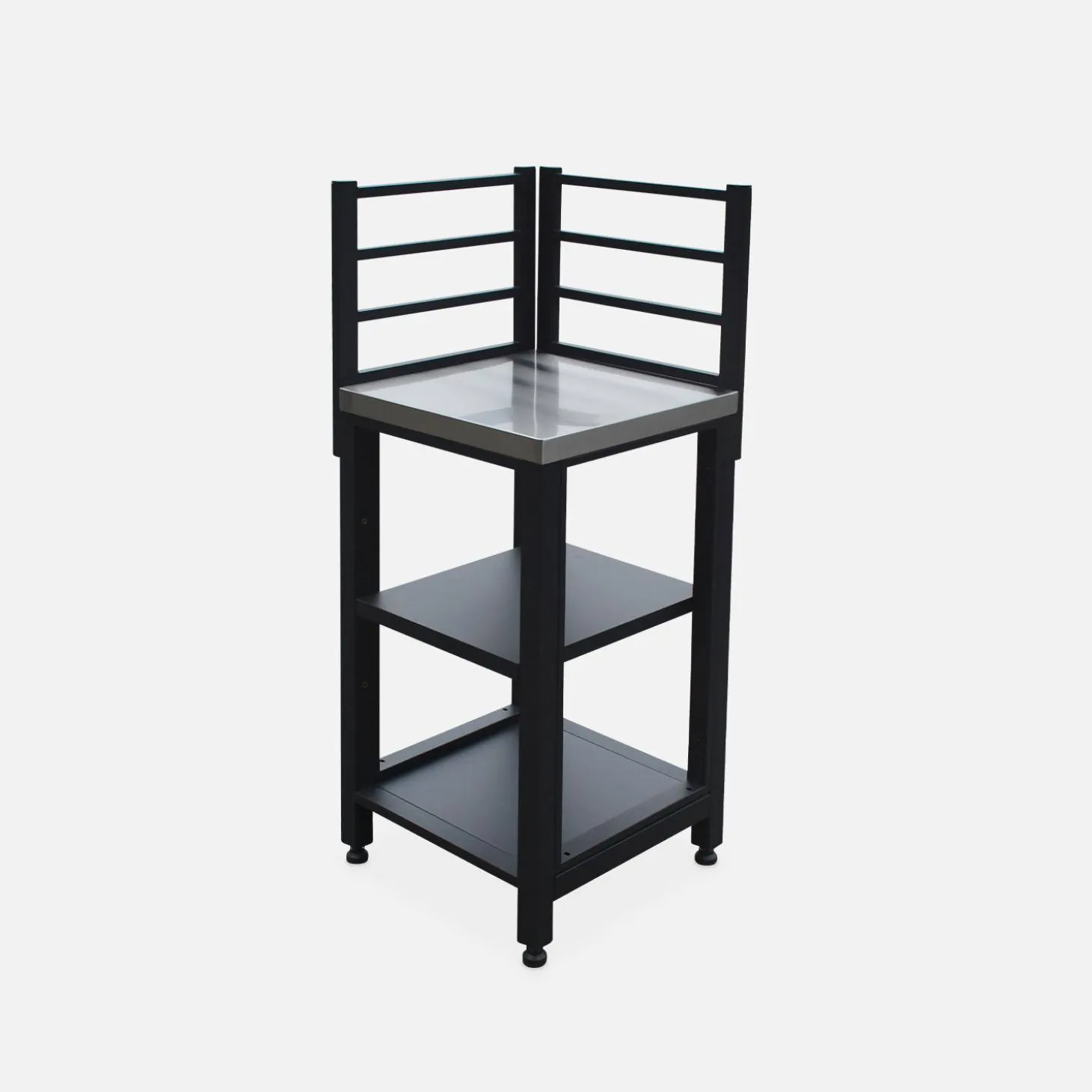 2-shelf steel outdoor kitchen