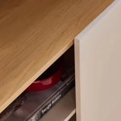 Shelving unit bookcase metal and wood decor 6 levels