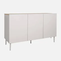 Sideboard metal and wood decor 3 doors 120 cm
