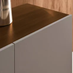 Sideboard metal and wood decor 3 doors 150 cm