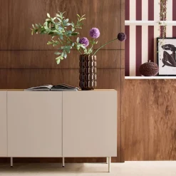 Sideboard metal and wood decor 3 doors 150 cm