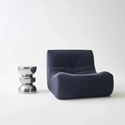Side table, end table, bedside table stainless steel Ø32 x H43.5cm
