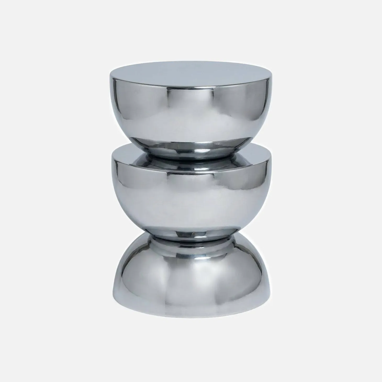 Side table, end table, bedside table stainless steel Ø32 x H46.5cm