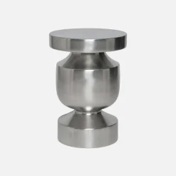 Side table, end table, bedside table stainless steel Ø30.5 x H43.5cm