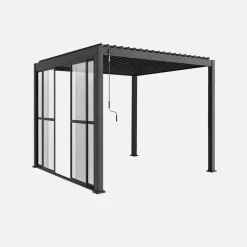 Sliding door aluminium 3m for Triomphe pergola