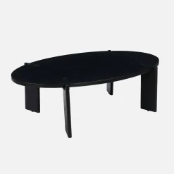 Solid mango wood oval coffee table