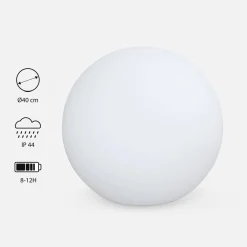 Spherical LED lamp with remote control