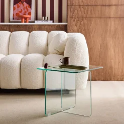 Square coffee table tempered glass