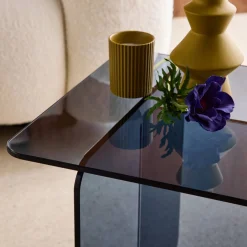 Square coffee table tempered glass