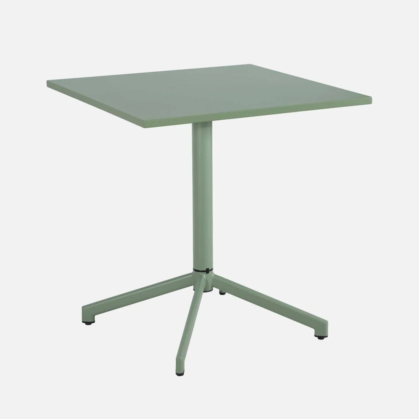 Square folding bistro garden table, steel seats 2