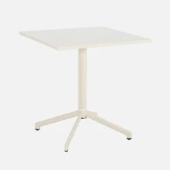 Square folding bistro garden table, steel seats 2