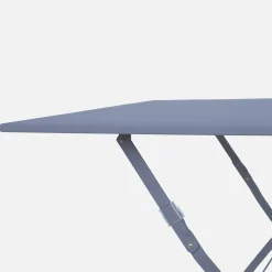 Square folding metal bistro garden table, 2-seater