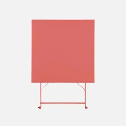 Square folding metal bistro garden table, 2-seater