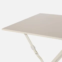 Square folding metal bistro garden table, 2-seater